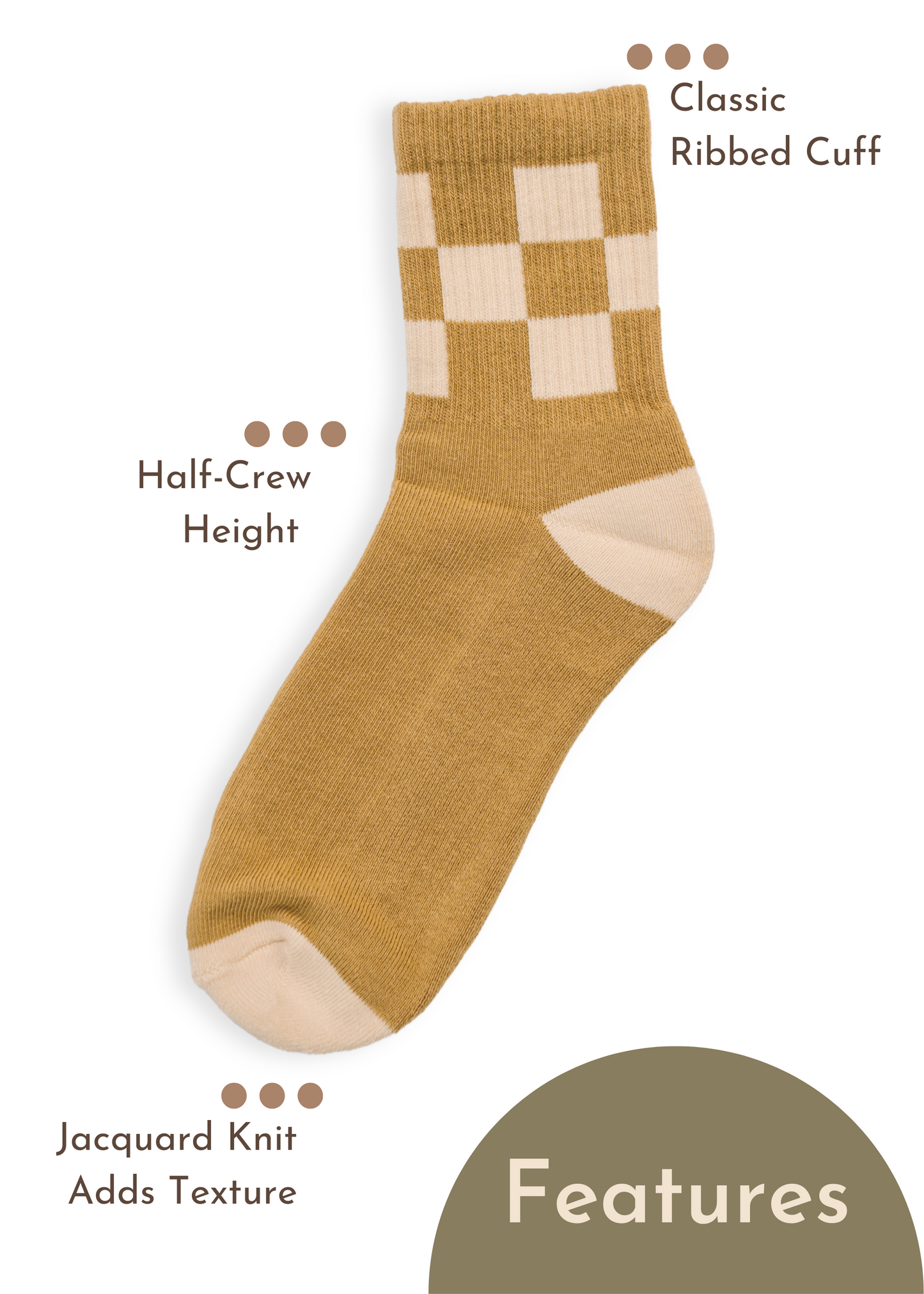Mama + Checkered Women's Sock Set