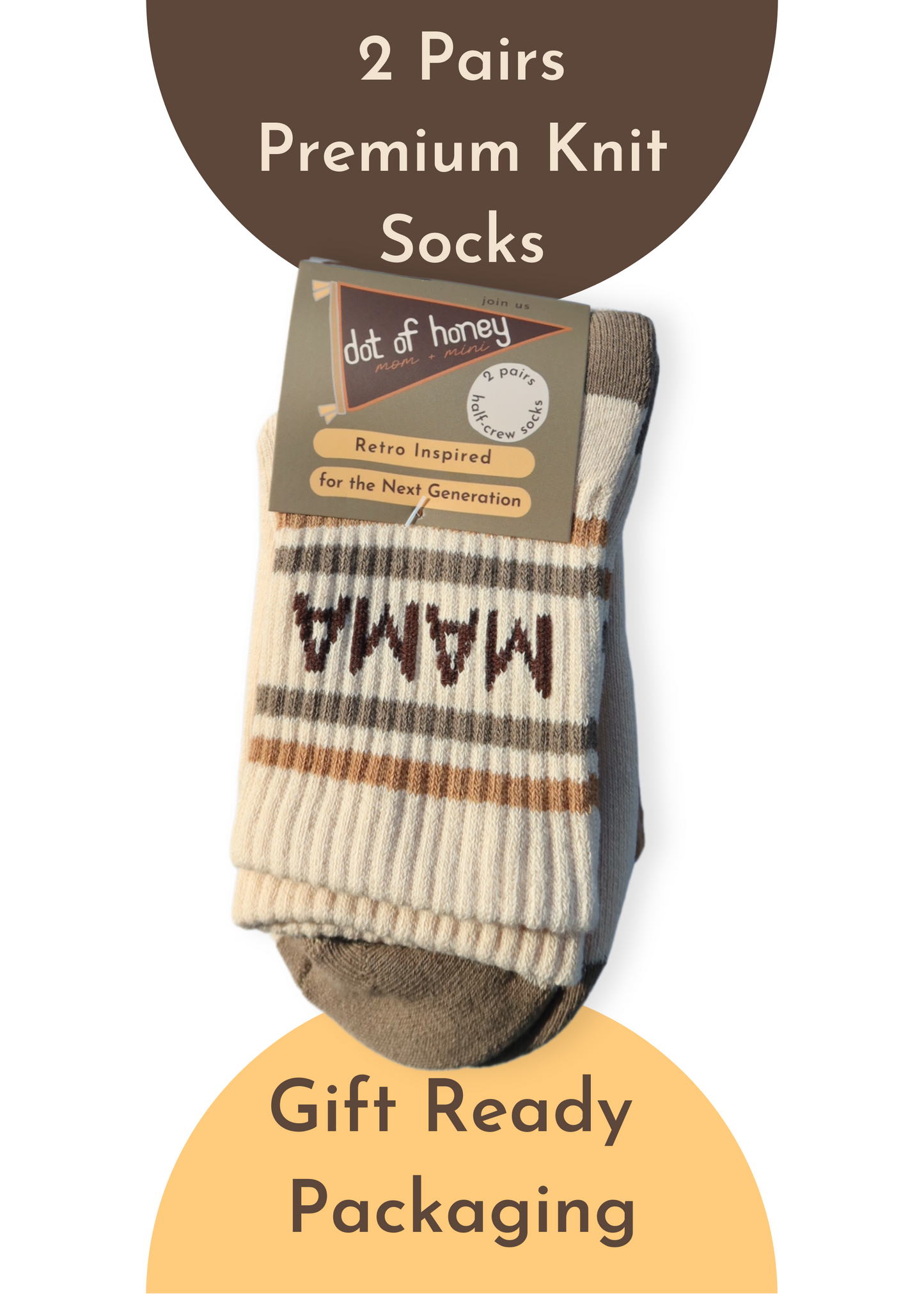 Mama + Checkered Women's Sock Set
