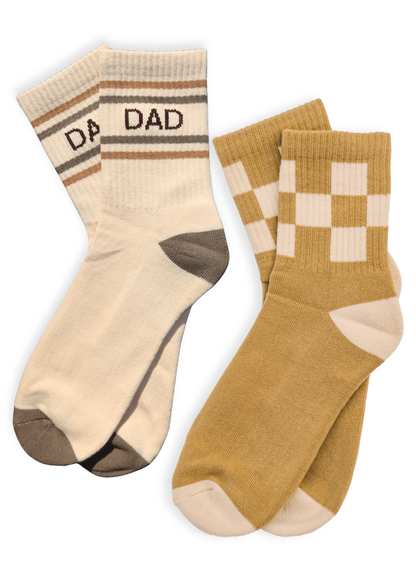 Dad + Checkered Men's Sock Set