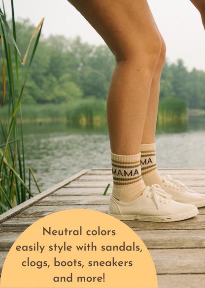 Mama + Checkered Women's Sock Set