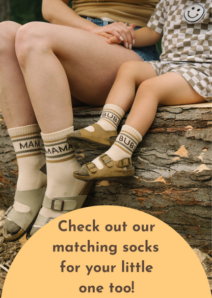 Mama + Checkered Women's Sock Set