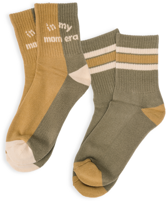 My Mom Era + Retro Stripes Women's Sock Set